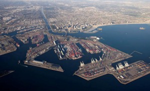 An aerial image of the Port and City of Long Beach. Image by Port of Long Beach