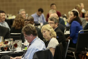 Attendees listen to the sold-out 2014 Stormwater Congress luncheon speaker. Image credit: Oscar & Associates