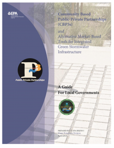 COVER: Community Based Public-Private Partnerships (CBP3) and Alternative Market-Based Tools for Integrated Green Stormwater Infrastructure
