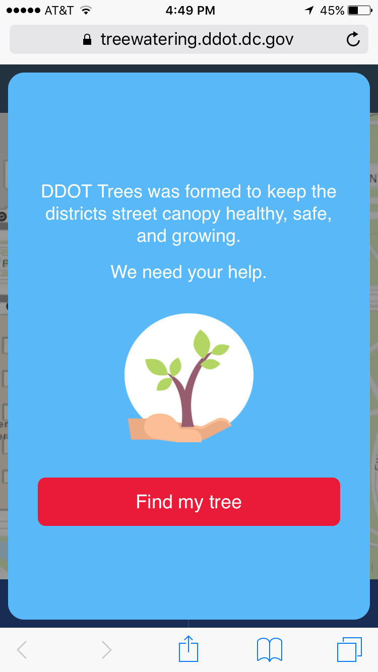 Washington, D.C., launches tree watering app
